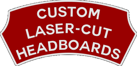 Custom laser-cut headboards